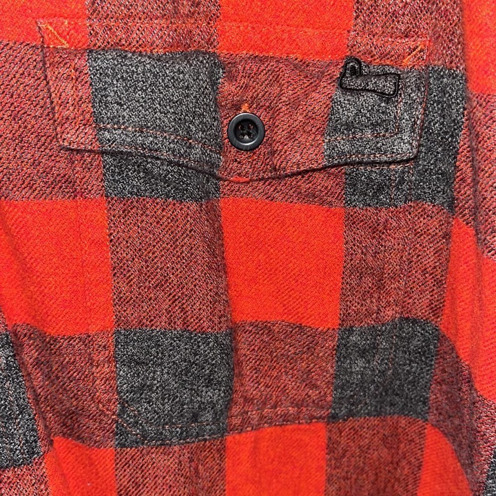 Mens Woolrich Buffalo Plaid Flannel Button Down Shirt
